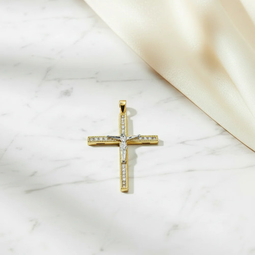 Ciondolo croce con cristo - ciondolo, e