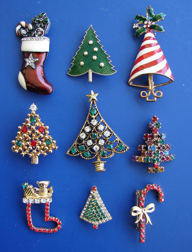 Lotto spille vintage albero - 9,