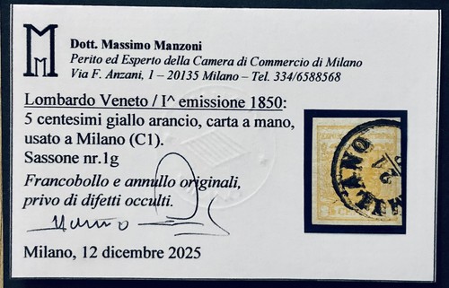 Lombardo veneto cent giallo - 5,