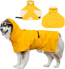 Impermeabile Cane - Giallo Impermeabile per Cani Con Cappuccio Trasparente - Man