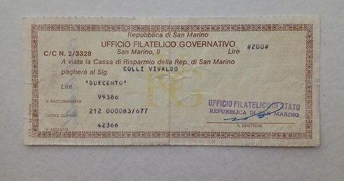San marino ufficio - marino, filatelico