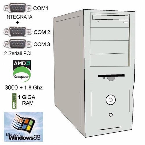Computer fisso desktop con - pc,