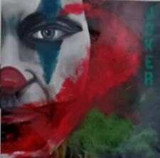 Quadro su tela , dipinto a mano con tecnica mista rappresenta JOKER