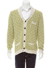 Maglione cardigan Drumohr 61% cotone 39% lino spina di pesce 48 S/M Italia 750€