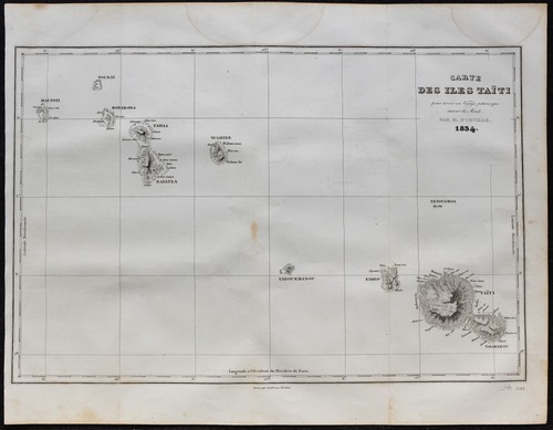 1834 carta antica di - di, isles