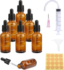 6 Pezzi Contagocce Vetro 30Ml
