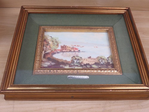 Vecchio quadro dipinto golfo - vecchio,