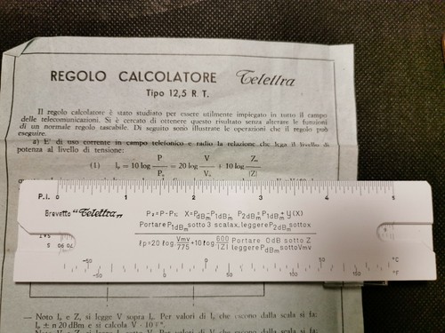 Regolo calcolatore telettra - calcolatore,