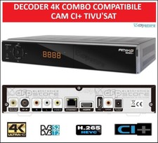 Decoder 4k Satellitare e Digitale Terrestre Combo Compatibile Con Cam Tivusat