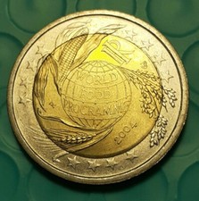 ITALIA 2 EURO COMMEMORATIVI WORLD FOOD PROGRAMME FDC 2004