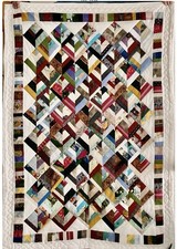 Quilt, coperta patchwork, coperta morbida, fatta a mano - pezzo unico - NUOVO