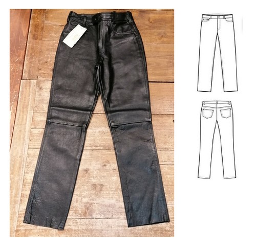 Pantaloni tasche pelle - tasche,