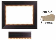 Cornice noce e oro, in legno, per poster,stampe,foto,attestati. Misura cm 40x60