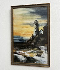 Antico acquerello faro