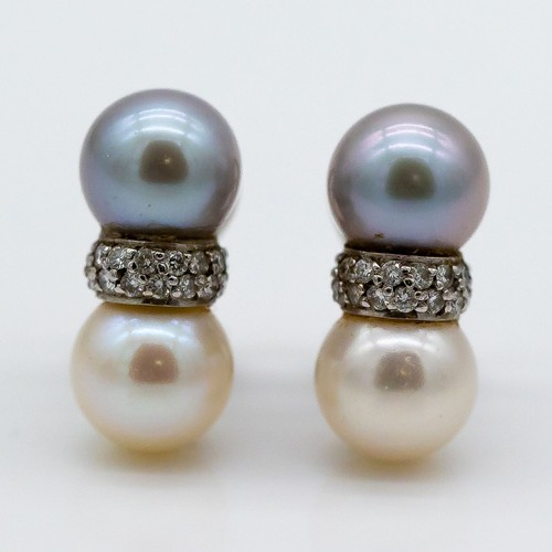 Orecchini 750 18k - oro, bianco