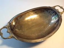 ALZATINA IN METALLO (ottone argentato) per dolci, biscotti VINTAGE fine anni '30