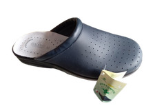 GOLDENFIT 10601 PELLE BLU PANTOFOLE CIABATTE SABOT SANITARIE  NUMERI GRANDI