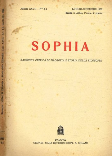 Sophia rassegna critica di - sophia.,