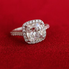 Fede nuziale in platino 950 2,20 ct IGI coltivata in laboratorio taglio...