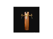 Rubinetto per birra a tre teste in rame, colonna di erogazione della birra a ...