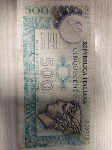 500 lire carta - del, 20.12.1976