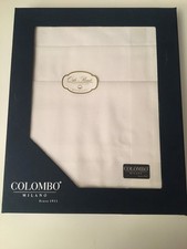 Fazzoletti Uomo cotone bianco scatola 12 pezzi Colombo Milano Orlo Roule 47x 47