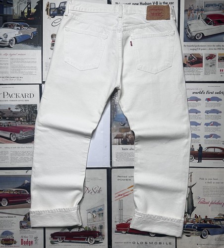 Jeans levi 501 bianco uomo - bianco,