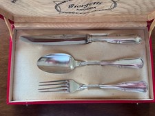 Set di posate in argento 800 da bambino anni '70