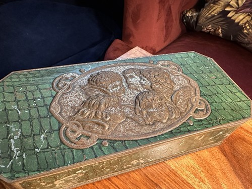 Art nouveau embossed cherub - art,