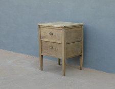 Comodino mobiletto Luigi XVI in noce con piano apribile e due calatoie, '800!