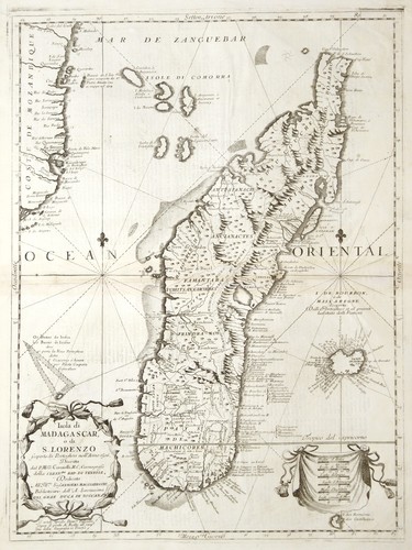 Madagascar incisione rame - su,