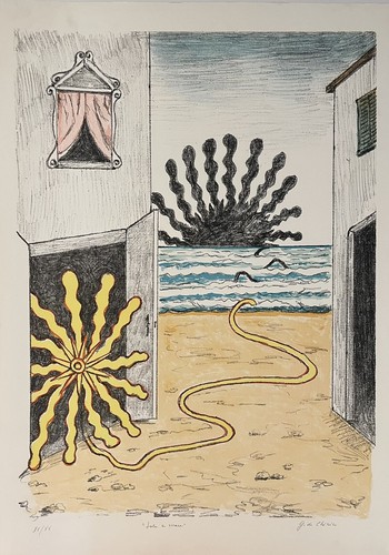 Sole mare 1969 litografia - e, mare,