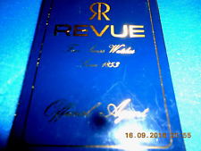 OROLOGI REVUE - TARGA PER VETRINA-  OTTONE E SMALTO BLU. - ANNI '50/60