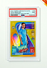 Topps Match Attax PSA 9 Jack Grealish #151 Giallo UEFA League 2021 Inglese /75