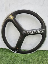 Ruota posteriore a tre razze in carbonio specializzata, 650c, clincher, Shimano 10s, NOS