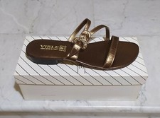 Sandalo Donna VIRLE Tg. 40 Vitello Rame Vera Pelle 100% MADE IN ITALY - NUOVO