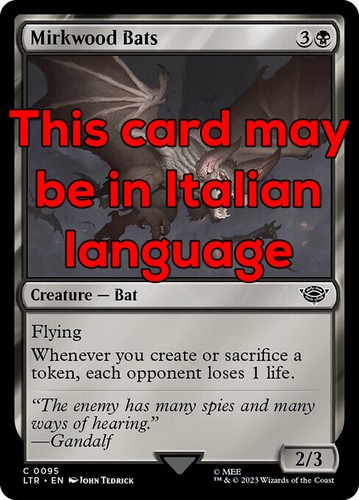 Mtg mirkwood bats exc - mtg,