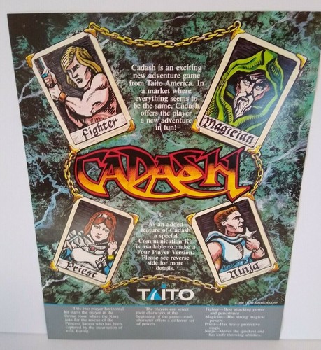 Cadash arcade flyer - arcade, videogioco