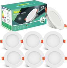 Faretti Led Da Incasso per Cartongesso 4500K, 6W 600Lm IP44 Ultra Slim Faretto D
