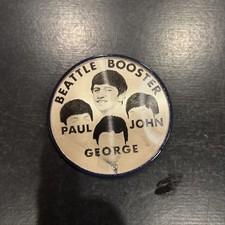 VINTAGE con ERRORE/TIPO THE BEATLES FLASHER spilla Vari Vue "Beattle Booster"