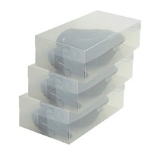 3x DynaSun PP437 Scatola Porta Scarpe Trasparente Uomo Donna Salvaspazio 