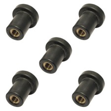 5x Dadi gomma rondelle copertura carenatura antivibranti moto ad espansione dado