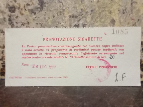 Biglietto 1943 ufficio - 1943,,