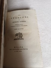 Libro Antico 1827 Le Stagioni