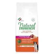 Trainer Natural Adult Medium con Prosciutto e Riso kg 12 - Crocchette per Cani