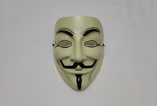 Maschera ORIGINALE V Per Vendetta Licenza WB Cosplay Guy Fawkes PLASTICA RIGIDA