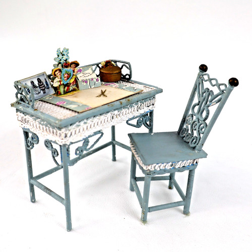 Scrivania sedia vintage casa - +,