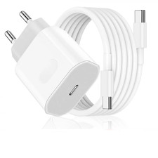 Caricabatterie rapido per iPhone 16/16 Pro/ Max USB-C 27W con cavo USB-C da 2M