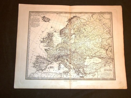 Carta geografica mappa - , stieler