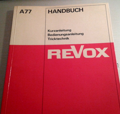 Revox handbuck vintage - revox,